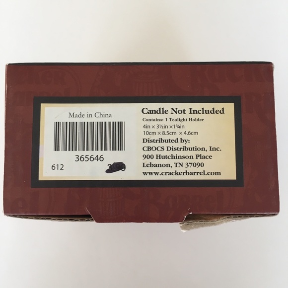 Cracker Barrel Family Traditions Ceramic Red Flower Tealight Holder - Picture 10 of 12